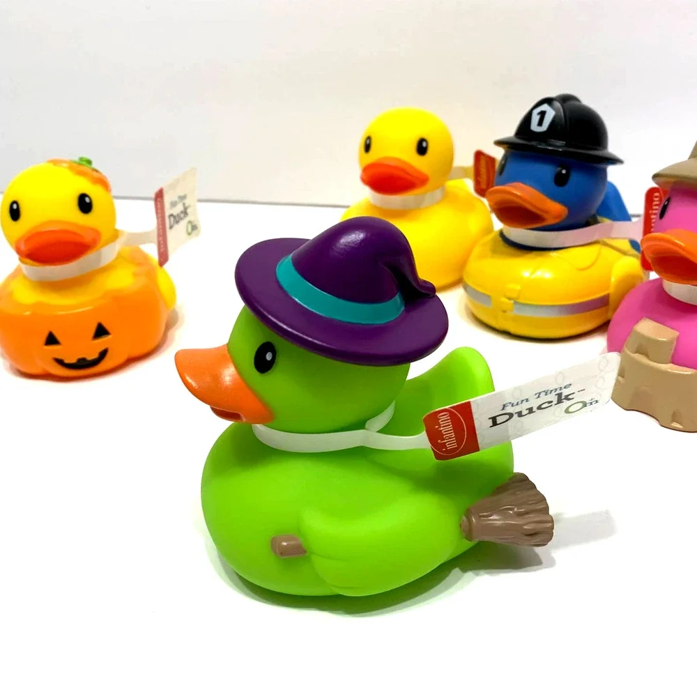 Infantino Fun Time Duck Bath Toys 5 Pack Age 0m+ Great for to Gift New with Tags